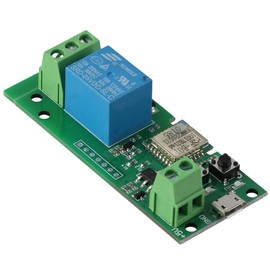 Urjumpea WiFi Wireless Intelligent Remote Control Module,Inching Self-Locking Relay Module, 1 Channel Smart Home Switch