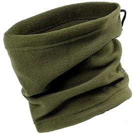 Unisex Multifunctional Double Layer Thinsulate Polar Fleece Lined Scarfs Neck Warmer Snood Tube - Thermal Thick Windproof, Snood, Bandana, Scarf Neck Gaiter Headwear (One Size, Olive)