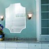 24" X 36" Decorative Scallop Frameless Wall Mirror