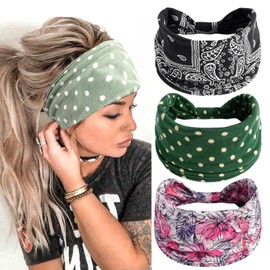 scicent 16007 Women's Sports Yoga Hair Bands Elastic Cotton Wide Headband Headbands for Women Girls