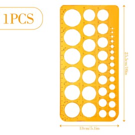GLADFRESIT Circle Stencil Ruler,Circle Painting Templates Reusable Circular Template Ruler for Drawing Crafts Painting Art Architectural Design