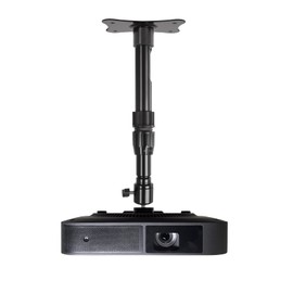Homcine Mini Projector Ceiling Wall Mount Adjustable Height 16.5 to 27.5 inches with 360°Rotatable 11 Lbs Load Small Projector Holder 1/4 inch Mounting Bracket Hanger Stand