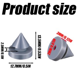 100 Pcs Rubber Door Silencer, Metal Door Stop Silencers, Hinge Outlet Door Silencer 1/2 Inch Diameter for Metal Door Metal Frame