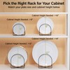 Delamu 4 Pack Plate Organizer for Cabinet Plate Rack Holder