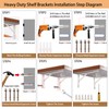 Shelf Brackets 16 Inch, Heavy Duty 90 Degree Floating Wall