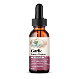Amazing Botanicals Garlic Tincture – Allium Sativum Herbal Extract – High Potency Liquid Supplement – (2 Fl Oz (Pack of 1))