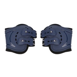 Horse Hind Leg Boots Breathable Adjustable Impact Absorbing Prevent Slip Horse Fetlock Boots for Jumping Blue M