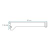 Exhivit Colgador De Cremallera Tipo U De 35cms P/ Barra