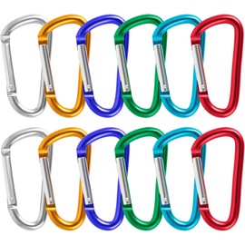 1PCS Carabiner Clip, 3" Aluminum Clips D Ring Shape Carabiner Heavy Duty Carabiner, Key Chain with Ring Keychain Hook Carabiner,Accessory and Keychain Carabiners (Green)