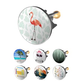 Arteneur Flamingo Sink Plug 40 mm, Stainless Steel Eccentric Plug with Extra Heavy Brass Screw for Stable Hold, Universal Drain Plug for Sink