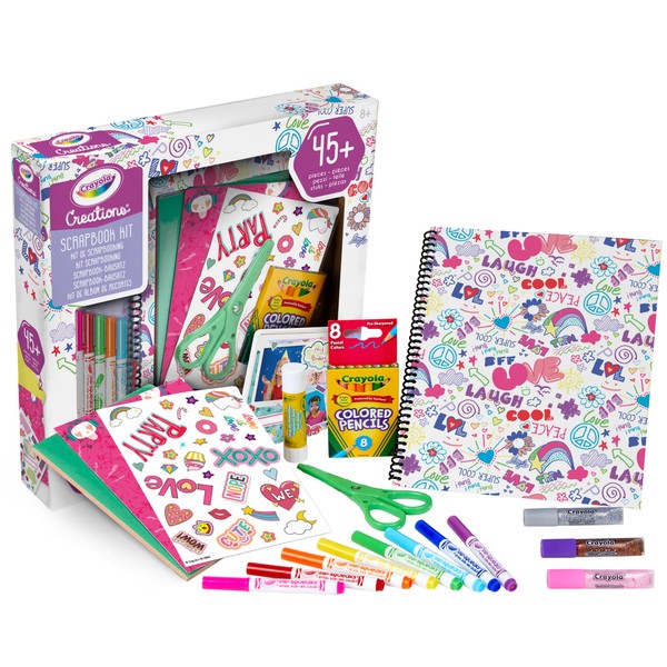 Crayola Creations Set Create Your Scrapbook Album, Creative Activity and Gift for Girls, from 8 Years