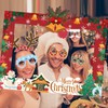 HOWAF 30 Pcs Christmas Photo Booth Props with Merry Christmas