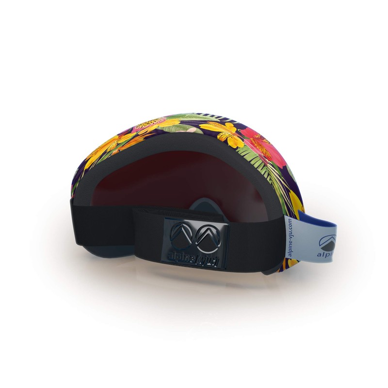Alpine [vju:] Ski Goggle Protection Cover Elastic Microfibre Unisex, Blumen
