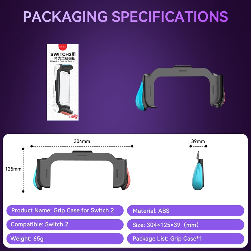Ergonomic Grip Case for Switch 2 2025 Model – Lightweight