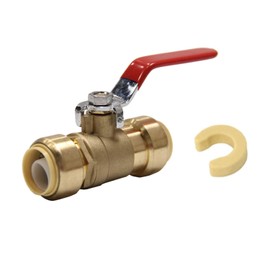 EFIELD 3/4 Inch Ball Valve for Push-Fit Valve Full Port Ball Valve With Disconnect Clip, UPC Certified 1 Piece,(PF-VALVE012)