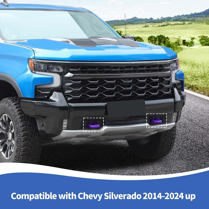 RAZPOY Tow Hook Cover fit for Chevy Silverado 1500 2007-2024,