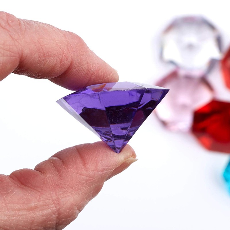 Assorted Color Diamond Gems | Pirate Treasure Hunt Jewels |