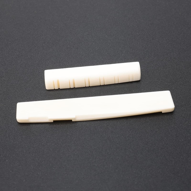 1 Set of 12 String Real Bone Slotted Saddle Nut