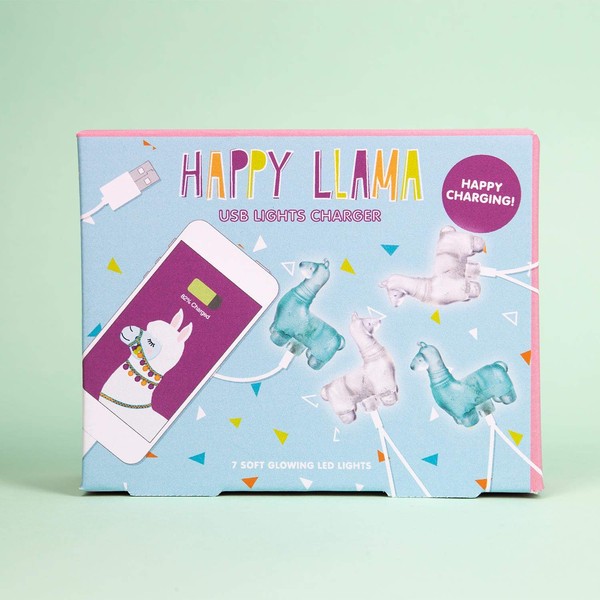 Fizz Creations 1760 Light Up Novelty Llama USB Charger, Multi