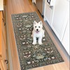 Hallway 2x5 Washable Runner Rug: Oriental Floral Stain Resistant Rug