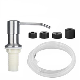 360° Soap Dispenser for Kitchen Sink and Extension Tube Kit, Built in Stainless Steel Sink Soap Dispenser, Countertop Water Pump with 47" Tube