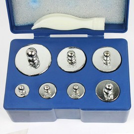 Weddecor 500g Calibration Tool Nickle Plated Stainless Steel High Precision Accuracy Weights for Calibrating Electronic, Digital Scale, Analog Weighing Jewelry Pocket Scales, 7pcs, (10g to 200g)