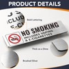 (4 Pack) No Smoking Sign Includes Vaping & E-Cigarettes, 7x2"