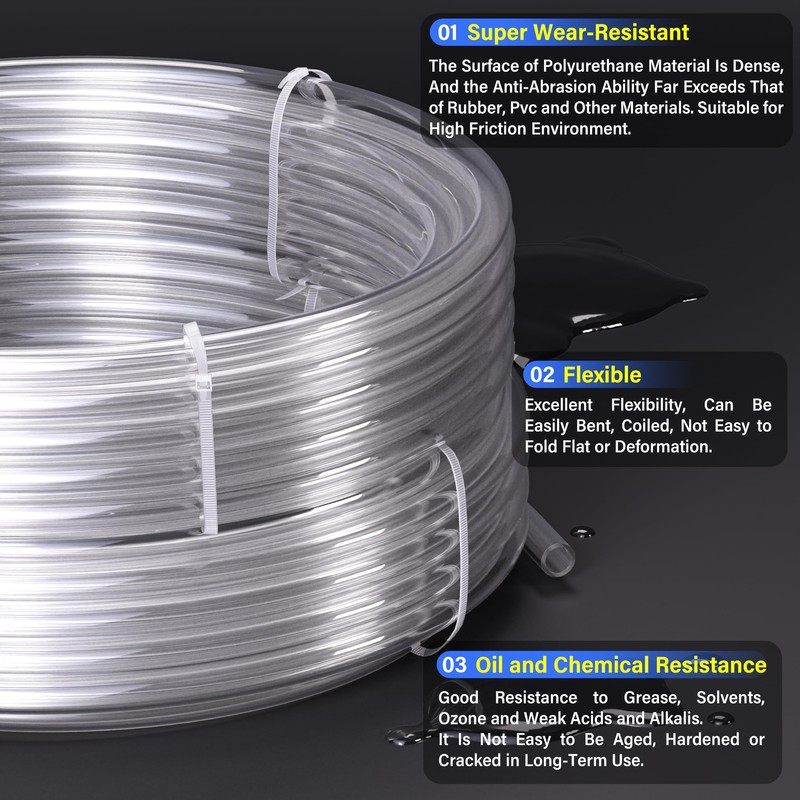 TAILONZ PNEUMATIC Clear 4mm or 5/32 inch OD 2.5mm ID