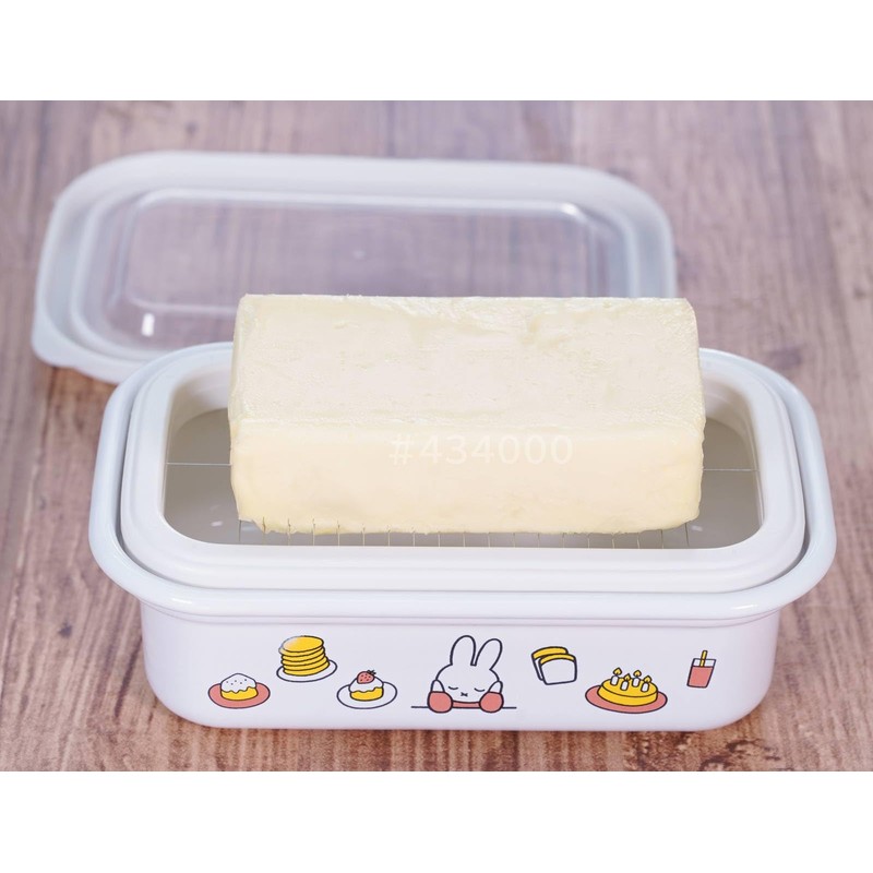 Fuji Hollow Butter Case, Miffy with Stainless Cutter, White