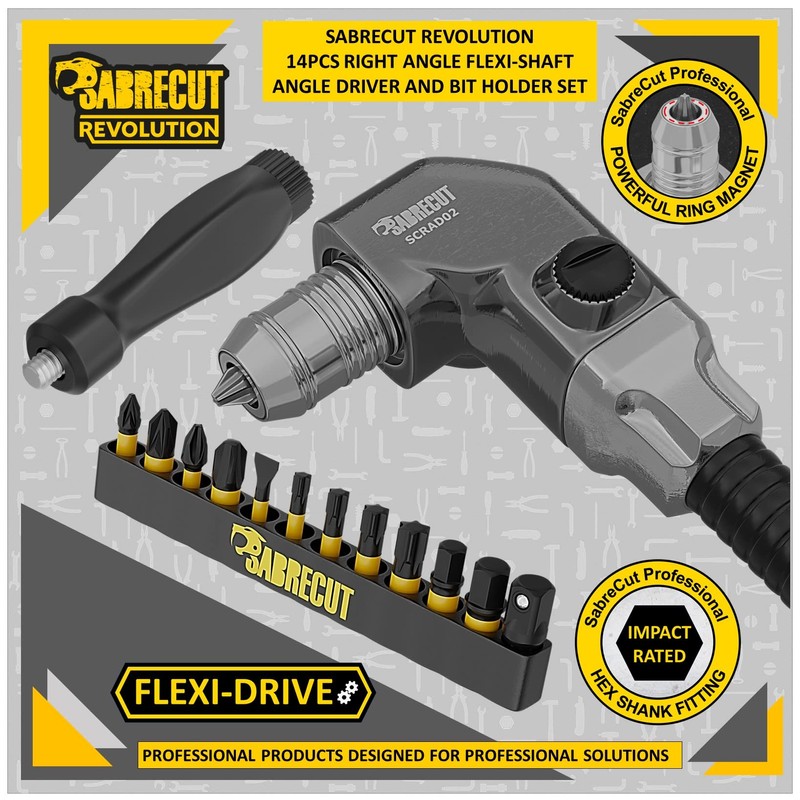 14 Piece SabreCut SCRAD02 305mm Heavy Duty 1/4 Inch Compact