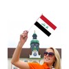 25 Packs Small Iraq Flags on Handheld Stick，Miniature Iraqi Flag