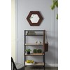 ZJMTOCYU Hexagon Wall Mirror with Solid Wood Frame, Decorative Accent