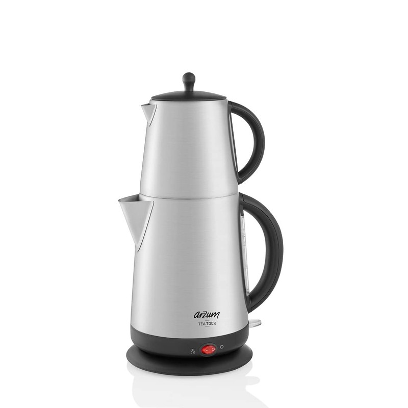Arzum Tea Tock Electric Turkish Tea Maker, Stainless Steel, 120V