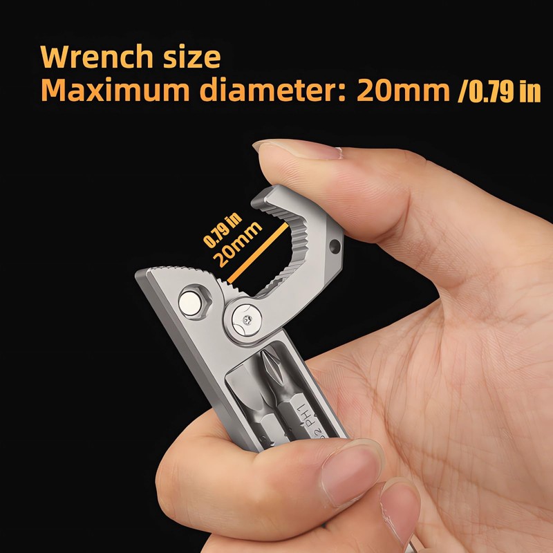 ResafeLy Titanium Pry Bar,Multi-tool,EDC Tool,Versatile Pry Tool,Bottle Opener,Wrench,Ratche screwdriver,Nail puller,Crowbar