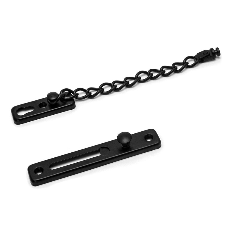QWORK® Pack of 2 Chain Lock with Screws, Stainless Steel