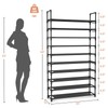 LANTEFUL Tall Shoe Rack for Closet, Large Shoe Organizer 10