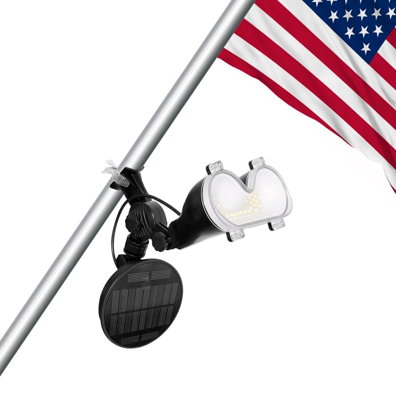 Solar Flag Pole Light, Flagpole Light Solar Powered, Super Bright