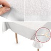 Premium Oilcloth Tablecloth Vinyl Oilcloth Washable Round 150 cm White