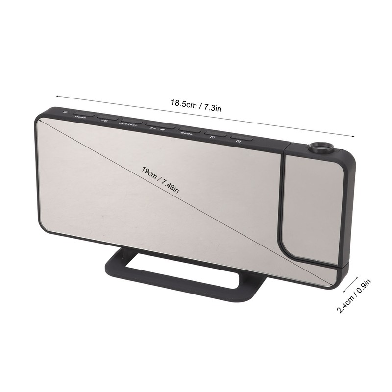 Digital Projection Alarm Clock LED Display USB Powered Auto Sensitivity