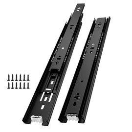 Ubisin Full Extension Ball Bearing Drawer Slides 14 Inch Side Mount Cabinet Rails 1 Pair Tool Box Trash Can Glides Heavy Duty Kitchen Drawer Runners 100LB Capacity