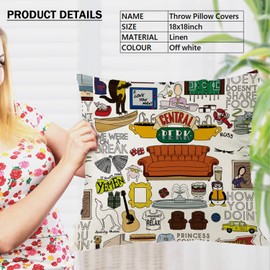 OUz Funny TV Show Fans Lovers Merchandis Throw Pillow Cover, Merch Gifts for Women Man Girls Birthday Pillowcase,Home Bedroom Living Room Decor, 18 x 18Inch(8Y401)