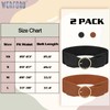 WERFORU 2 Pack Women Elastic Wide Belts for Dresses Fashion