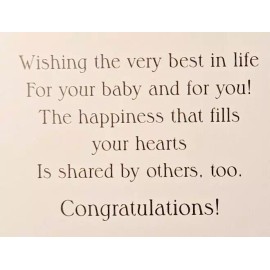 Majestic Greetings 1 New Baby Greeting Card/Envelope Boy/Girl Diaper Blocks Happy Love Joy Bundle