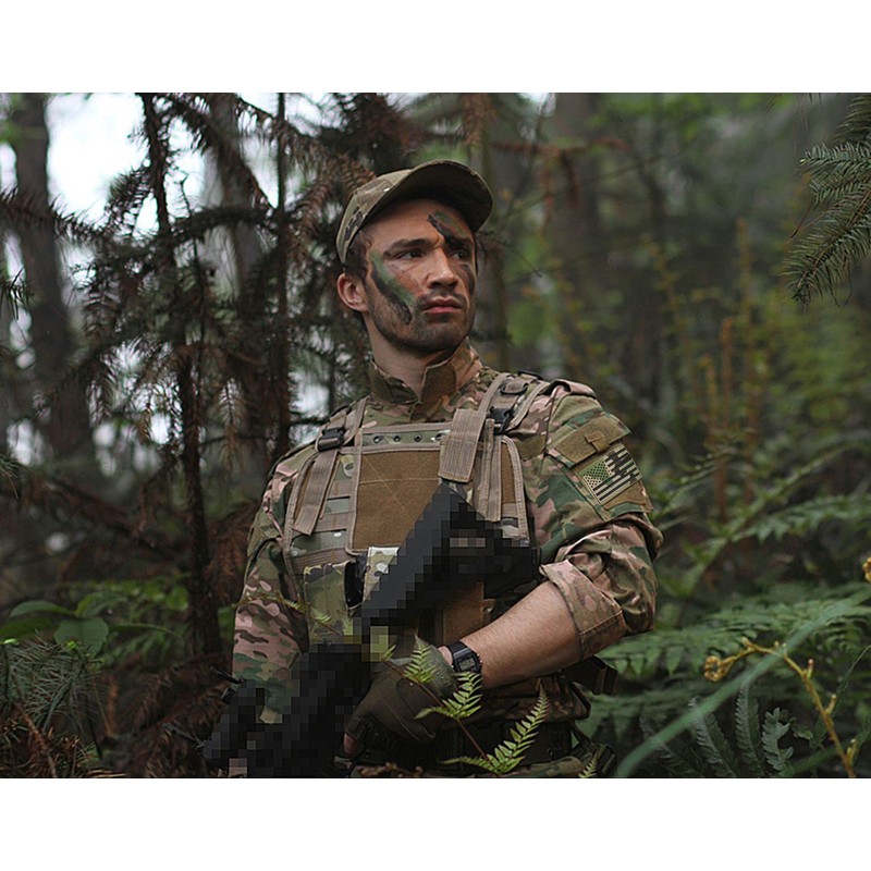 Reflective USA Flag Patch Infrared IR US USA American Flag