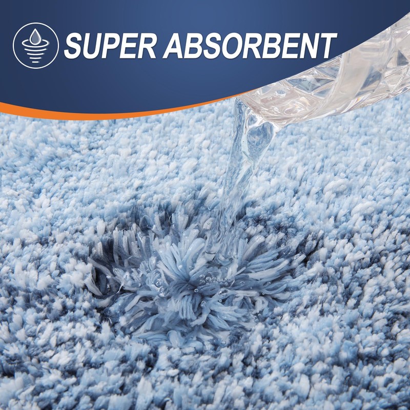 OLANLY 30-inch Round Bathroom Rugs, Extra Soft and Absorbent Microfiber