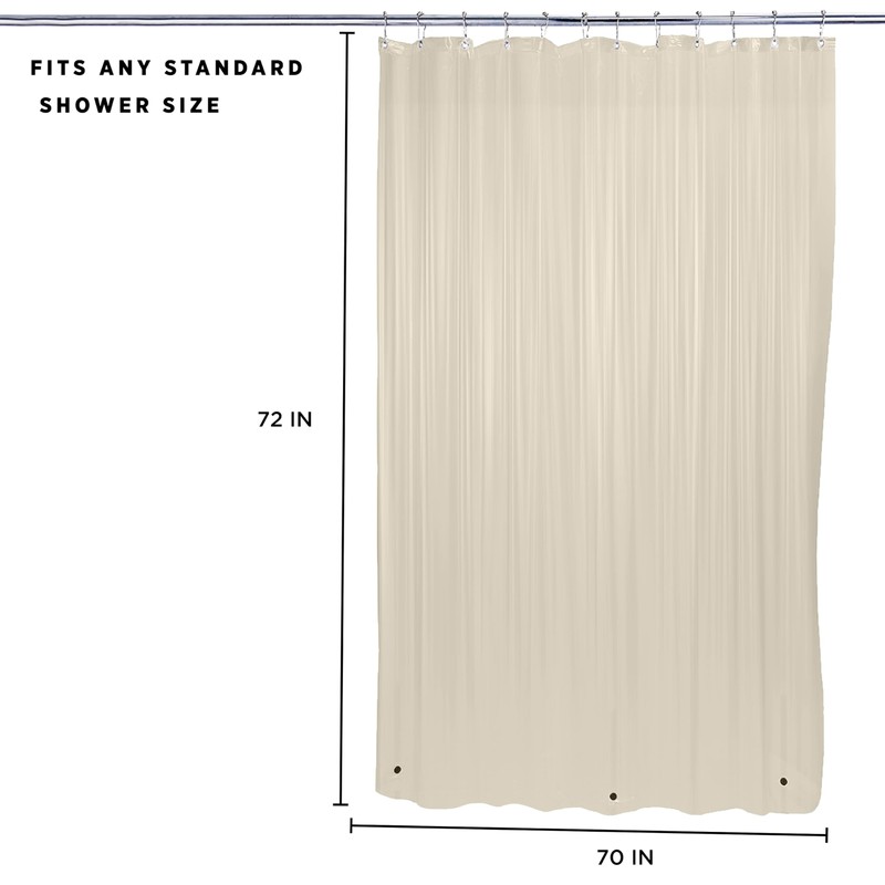 Bath Bliss PVC Heavy Weight Shower Curtain Liner | 4G