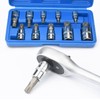 Nutmanel 10pcs Torx Bit Socket Set Spline Set Triple Square