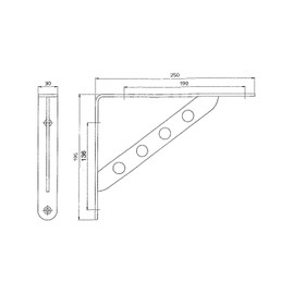 Gedotec Sybia Design Wardrobe Console Stainless Steel Shelf Bracket Heavy Duty Metal Shelf Brackets Metal Solid Steel Wall Bracket with Load Capacity 40 kg Pack of 1 Wall Angle for Shelves and Wooden