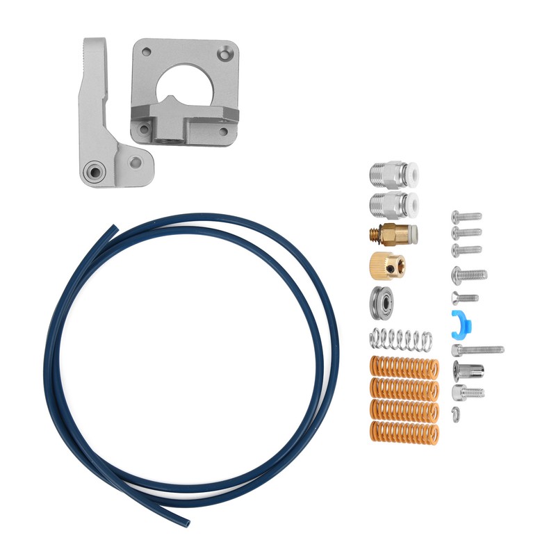 Extruder Kit Gray Aluminum 3D Printer Accessories PTFE Tube Spring