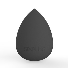 SIXPLUS Multifunctional Makeup Sponge Puff, Teardrop Shape, Diagonally Cut Flat Surface, Soft, Dry and Wet Use, Makeup Tool, Makeup Puff (Black)